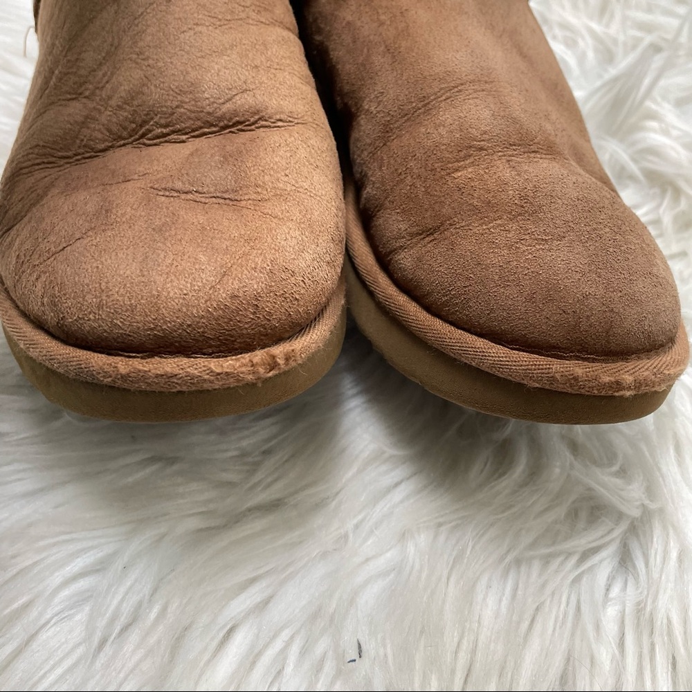 UGG classic tall boots suede leather Sherpa lined women size 6 - Picture 4 of 11
